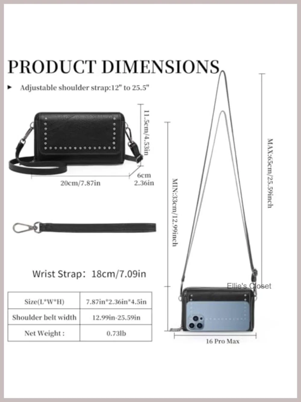 Women's Small Crossbody Bag Wristlet Wallet 2 Zippers Clutch Phone Purse Faux